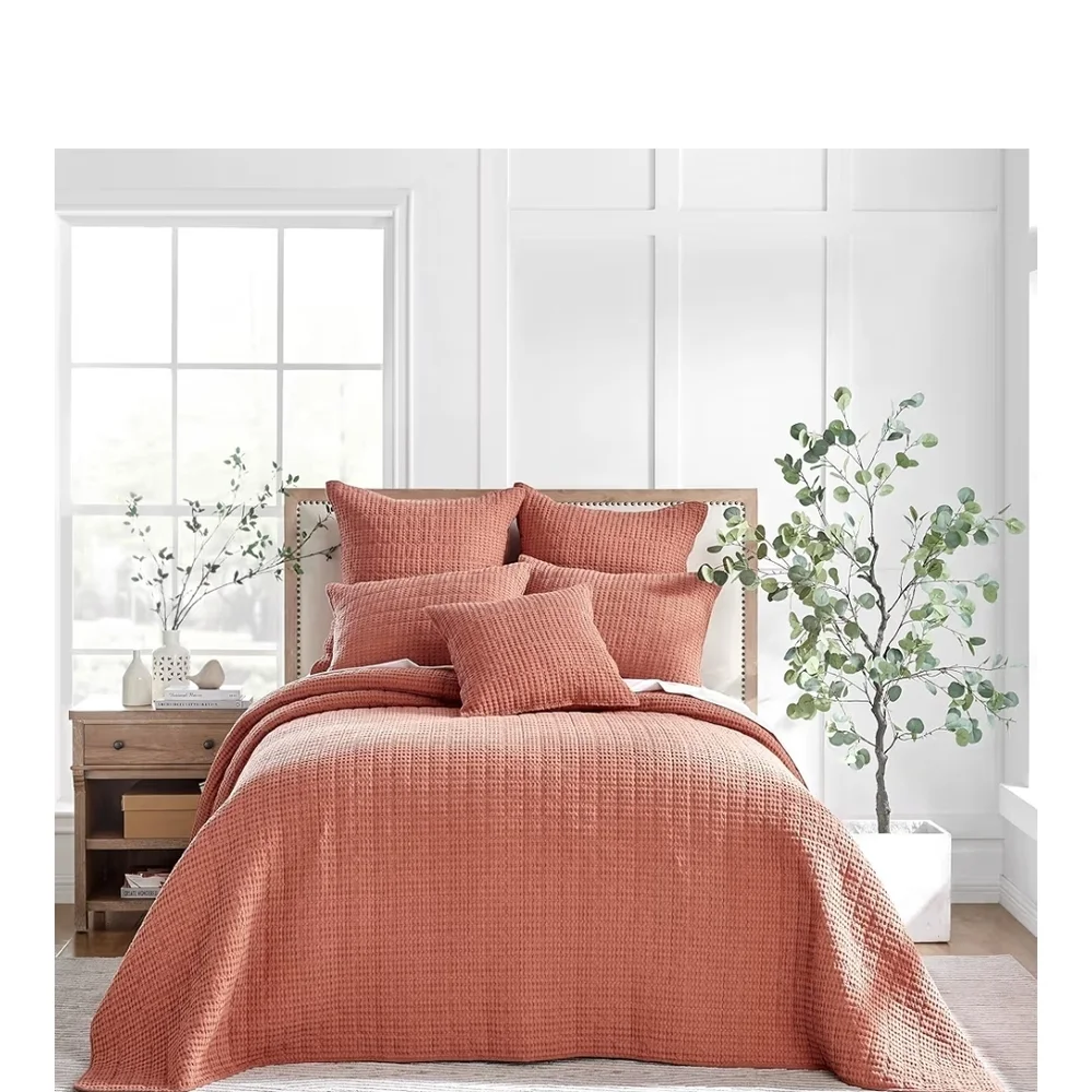 Levtex Home Mills Waffle Queen Bedspread Set (104x106in) with 2 Pillow Shams